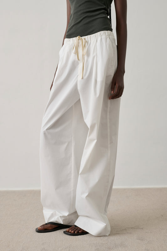 Pantalon Hugues - Blanc Cassé - Coton - Femme