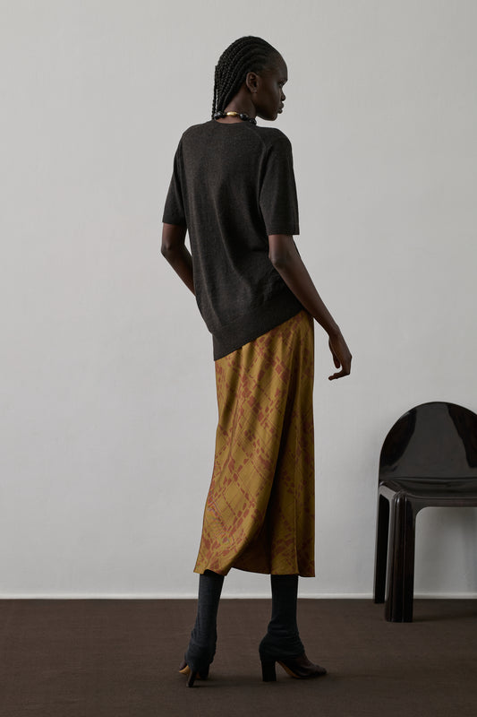 Jupe Fever - Bronze/Rouille - Soie - Femme