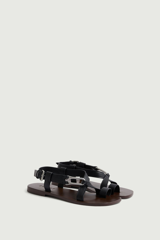 Sandales Cordoue - Noir - Cuir - Femme