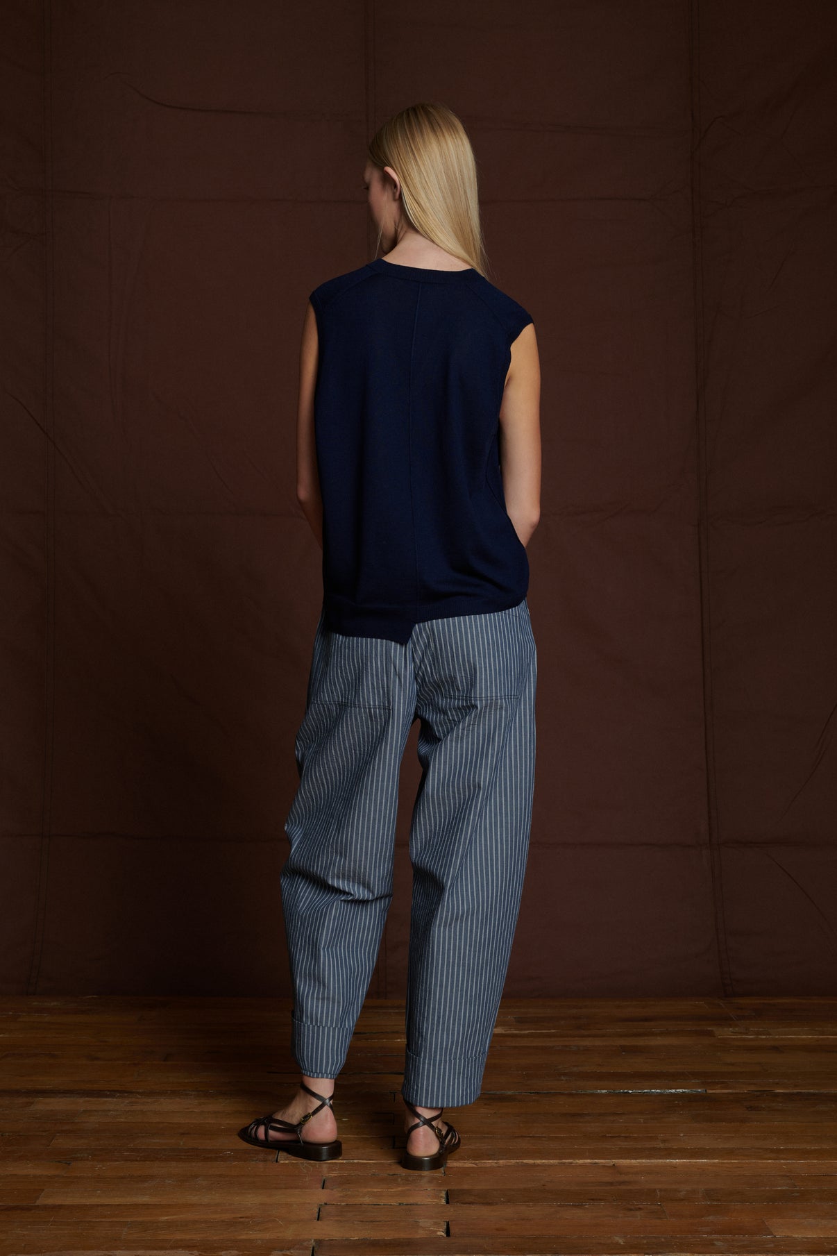 Pantalon Alouette - Bleu Nuit - Coton - Femme vue 2