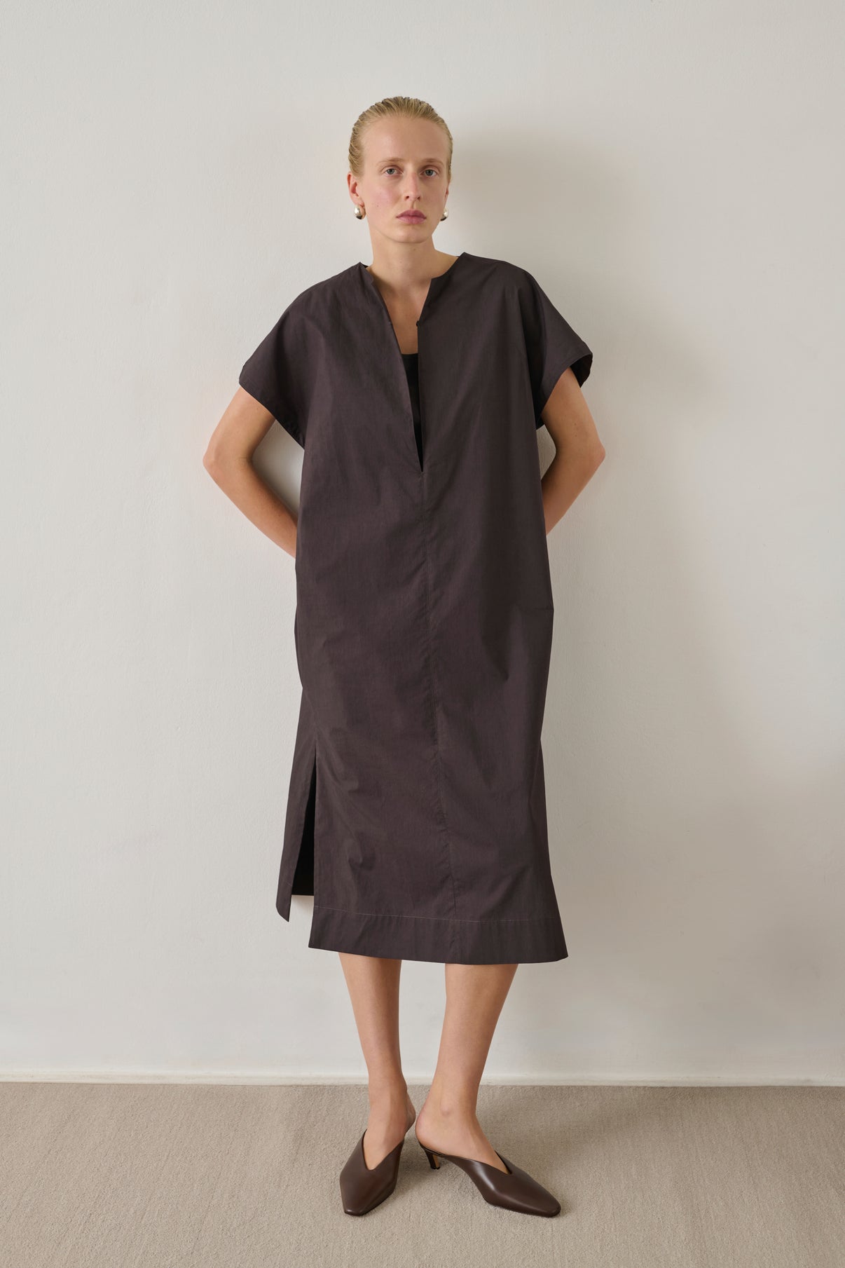 Robe Ianni - Charbon - Coton - Femme vue 1