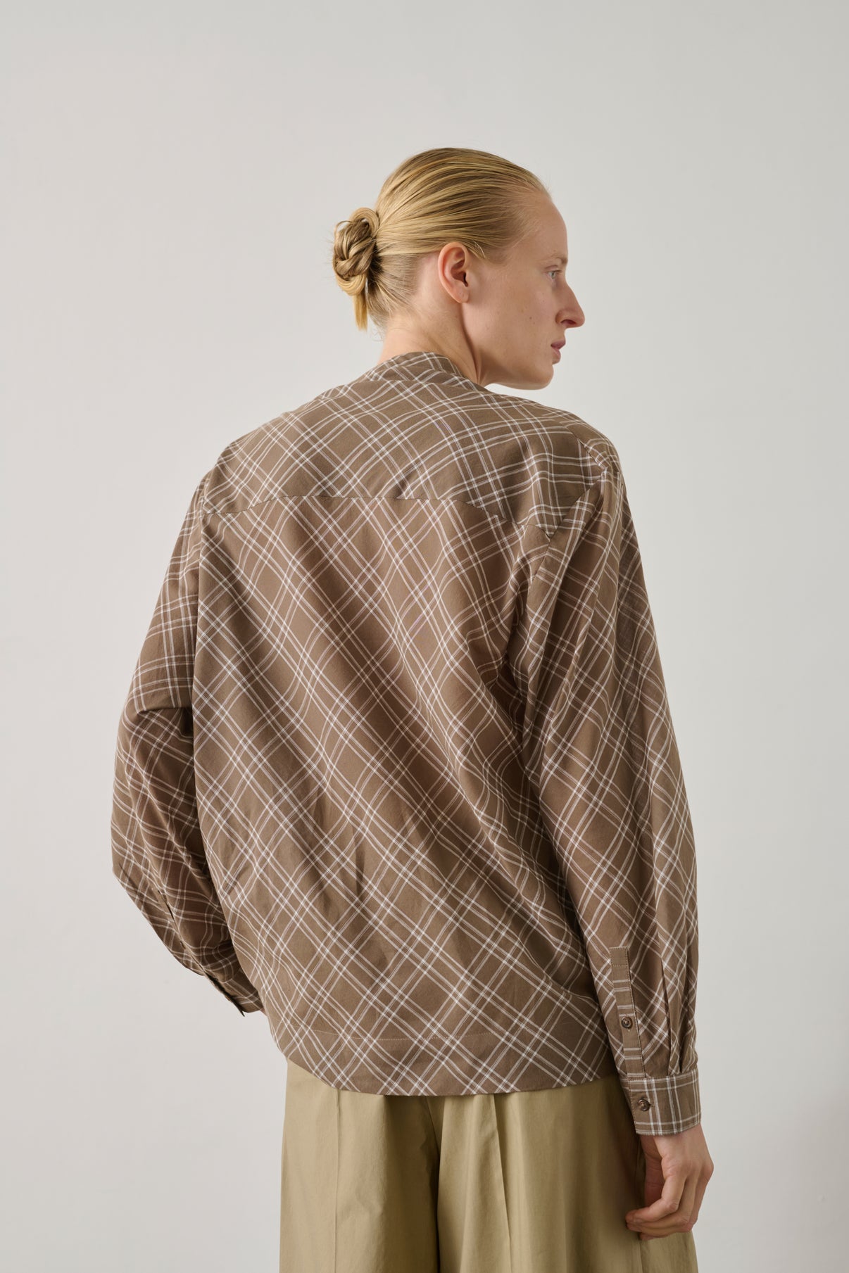 Blouse Irving - Marron Glacé/Écru - Coton - Femme vue 3