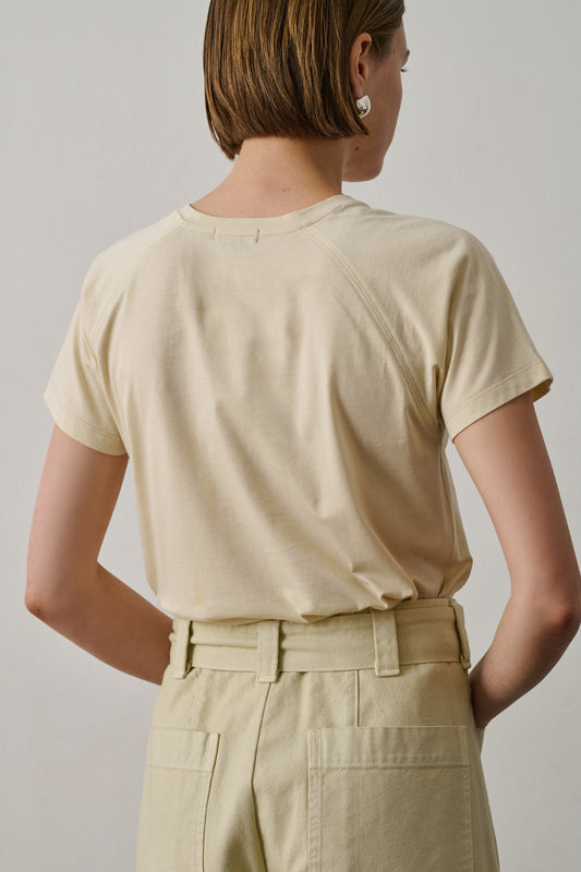 Tee-Shirt Val - Jaune Pâle - Coton - Femme